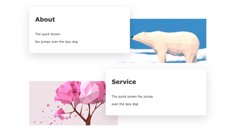 Broken grid layout